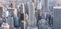 New york, USA - May 17, 2019: New York City Manhattan midtown aerial panorama view with skyscrapers and blue sky in the Royalty Free Stock Photo