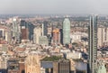 New york, USA - May 17, 2019: New York City Manhattan midtown aerial panorama view with skyscrapers and blue sky in the Royalty Free Stock Photo