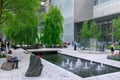 The main garden of MoMA, Museum of Modern Art in Manhattan, NYC Royalty Free Stock Photo