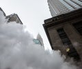 Vapor from street underground in NYC Royalty Free Stock Photo