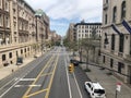 Near empty street during Coronavirus lockdown. New York.