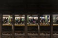 Passengers waiting for train in a subway station in New York City Royalty Free Stock Photo