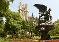 New York, USA - May 25, 2018: The Peace Fountain by Greg Wyatt a