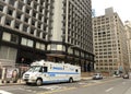 NEW YORK, USA - May 28, 2018: Police car of the New York City Police Department NYPD on the streets of Manhattan Royalty Free Stock Photo