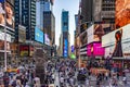 New York, USA May 31, 2023: Times Square, the most famous landmark in the Big Apple, located in the heart and lung of Manhattan Royalty Free Stock Photo