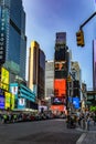 New York, USA May 31, 2023: Times Square, one of the most famous places in Manhattan and the Big Apple. Royalty Free Stock Photo