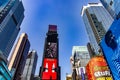 New York, USA May 31, 2023: The Times Square skyscraper in the heart of Manhattan and the Big Apple is a world-famous landmark Royalty Free Stock Photo