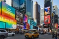New York, USA May 31, 2023: Traffic in Times Square in the heart of Manhattan and the Big Apple. Royalty Free Stock Photo