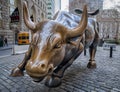 Charging Bull in the Financial District in Manhattan, New York City Royalty Free Stock Photo