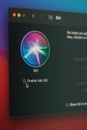 Enable Siri service in MacOs