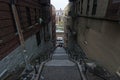 NEW YORK, USA,-NOVEMBER 31,2019: The famous staircase in Bronx, where some scenes from the Joker were shot