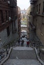 NEW YORK, USA,-NOVEMBER 31,2019: The famous staircase in Bronx, where some scenes from the Joker were shot Royalty Free Stock Photo