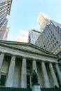 site of George Washington, The Federal Hall museum on Wall Street in Manhattan New York City Royalty Free Stock Photo