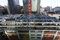 Port Authority Terminal Rooftop Parking and Skyscrapers Manhattan New York Royalty Free Stock Photo