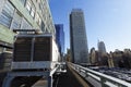 Port Authority Rooftop Parking and Skyscrapers Manhattan New York HVAC Royalty Free Stock Photo