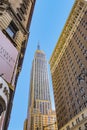 Empire State Building view from street level Royalty Free Stock Photo