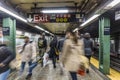 People wait at subway station Atlantic Avenue in New York