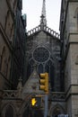 New York / USA - October 15 2020: Exterior of Grace Church in Manhattan, NYC and its architecture Royalty Free Stock Photo