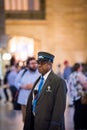 Grand Central Subway Station Security Agent in Manhattan on a bu Royalty Free Stock Photo