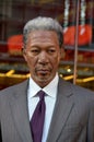 Morgan Freeman wax figure in exhibition at the Madame Tussauds Wax Museum i Royalty Free Stock Photo