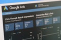 Viewing google ads report