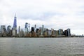 New York, USA - One world trade center Building, observation tower Manhattan New York skyline skyscraper  from ferry Royalty Free Stock Photo