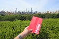 Rooftop view of Metropolitan Museum of Art with Manhattan skyline. Royalty Free Stock Photo