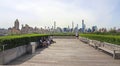 Rooftop view of Metropolitan Museum of Art with Manhattan skyline. Royalty Free Stock Photo