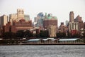 New York, USA - September 2, 2018: Cloudy day in New York. View of Manhattan skyline in NYC Royalty Free Stock Photo