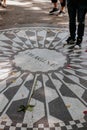 Imagine sign in Central Park, John Lennon Memorial Royalty Free Stock Photo