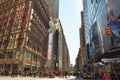 New York, USA,- September 2018 The life of a city. Streets of downtown New York with crowds of people walking.