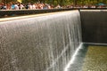 New York, USA - September 2, 2018: Memorial at World Trade Center Ground Zero The memorial was dedicated on the 10th anniversary Royalty Free Stock Photo