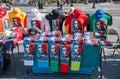 Poster of Barack Obama on scarves and t-shirts for sale at Union Square. NYC