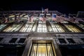 Saks and Company at night in New York, USA