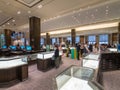 Shoppers choose jewelry at Tiffany store in Manhattan