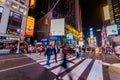 Times Square at night. New York City, USA Royalty Free Stock Photo