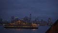 Ship Floating in the Evening