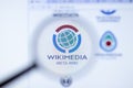 New York, USA - 29 September 2020: Wikimedia Meta-Wiki company website with logo close up, Illustrative Editorial