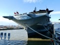 New York, USA. The USS Intrepid Aircraft Carrier, launched in 1943. Now at Pier 86 on The Hudson River. Royalty Free Stock Photo