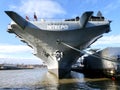 New York, USA. The USS Intrepid Aircraft Carrier, launched in 1943. Now at Pier 86 on The Hudson River. Royalty Free Stock Photo