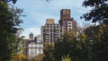 View at buildings from Central Park