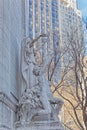 New York USS Maine National Monument base sculptures Royalty Free Stock Photo