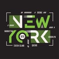 New York vector t-shirt and apparel geometric design, typography