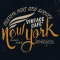 New york vintage motor typographic for t-shirt design,tee graphi