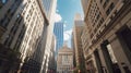 New york, Wallstreet street view Royalty Free Stock Photo