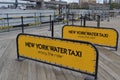 New York Water Taxi South Street Seaport Square in New York Royalty Free Stock Photo