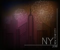 New York New Year city banner