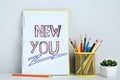 New you in notepad Royalty Free Stock Photo