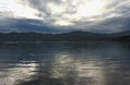 New Zealand- Amazing Reflected Sunset Light in Akaroa Royalty Free Stock Photo