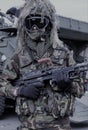 New Zealand army special forces displaying their weapons